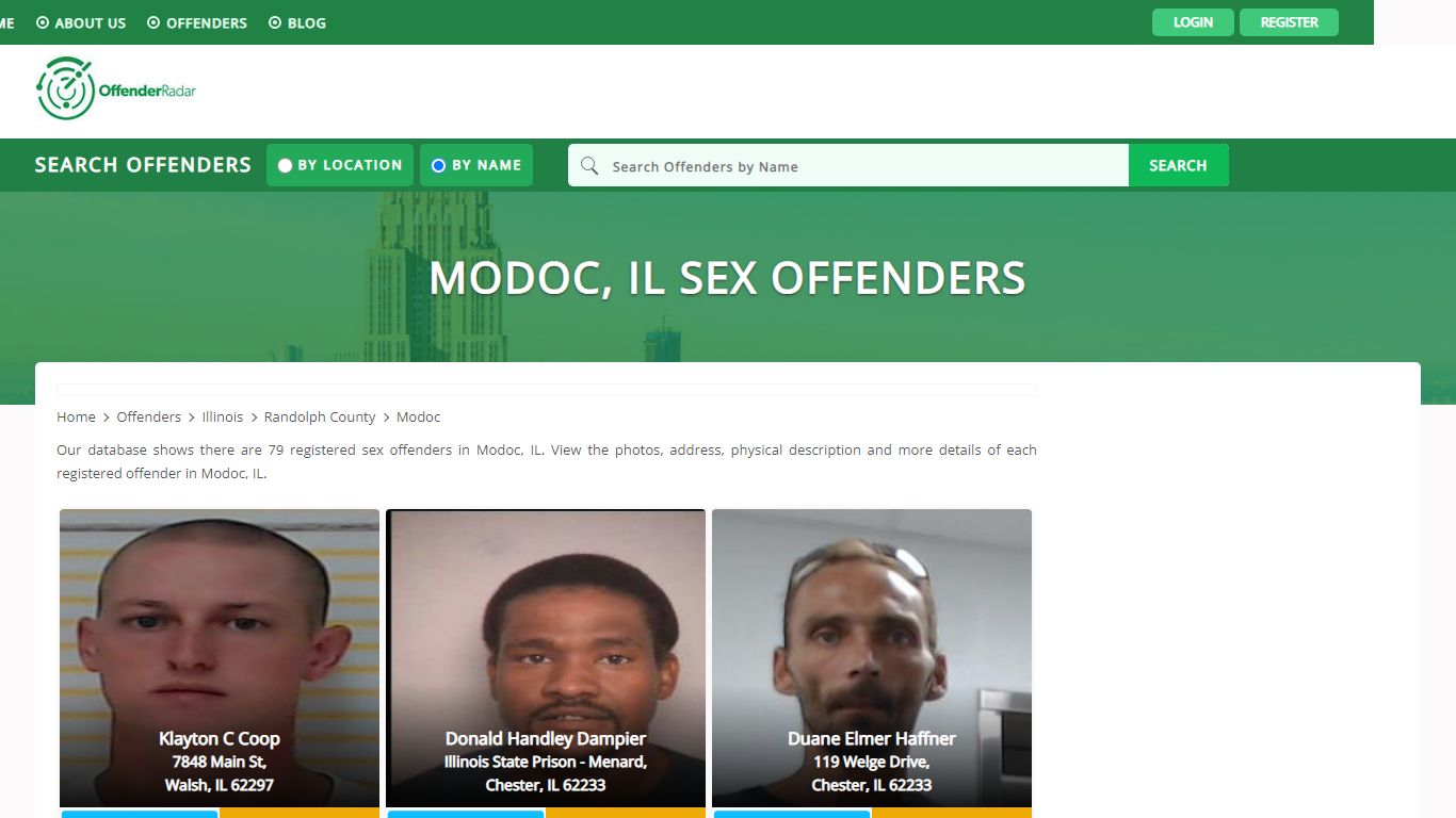 Modoc, IL Sex Offenders Registry and database at Offender Radar